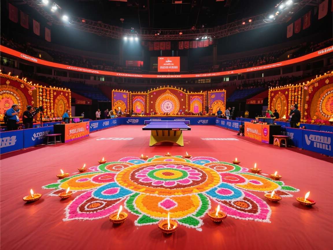 Indian Table Tennis Adventure Diwali event stadium